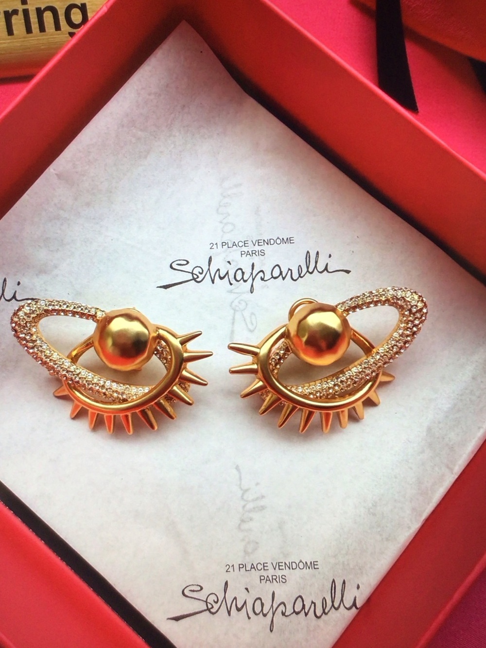 Schiaparelli Planet Eye Earrings - Picture 2 of 5